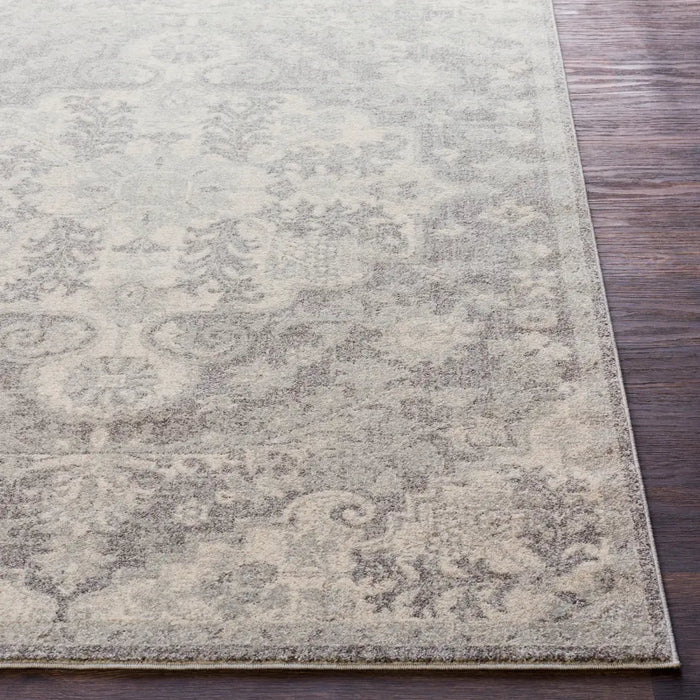 LOU Vintage Traditional Oriental Boho Charcoal Rug