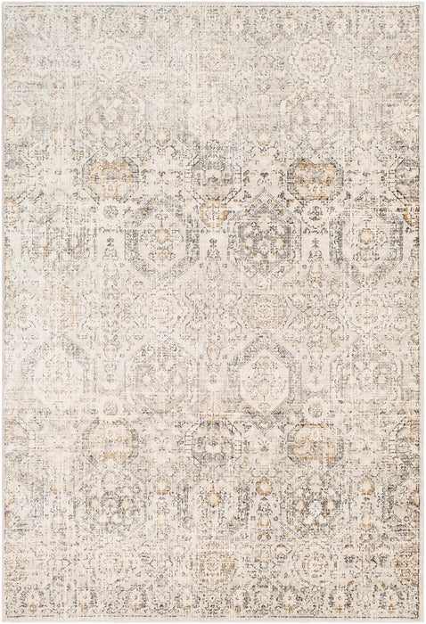 LOTUS Vintage Traditional Oriental Boho Tan/Ivory Rug