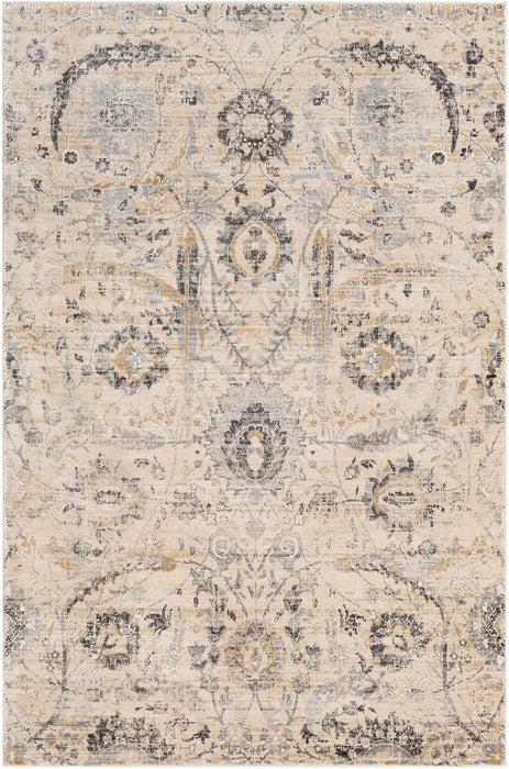 AARYA Vintage Traditional Oriental Boho Beige Rug