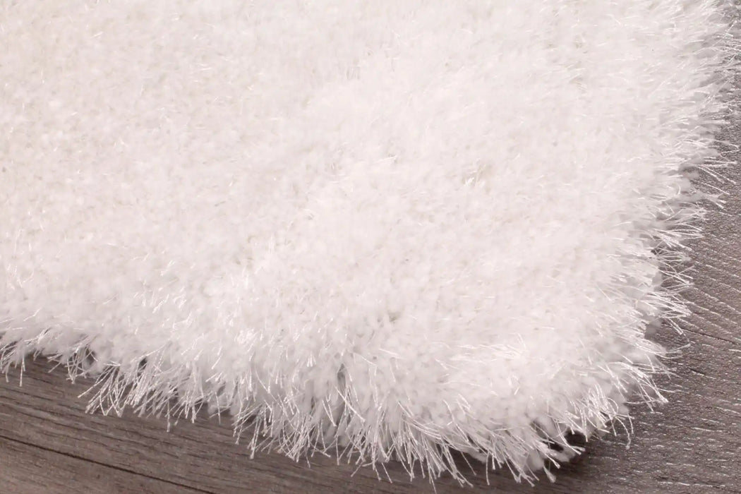 HMC indigo ivory Ivory Living Room Shaggy Rug.