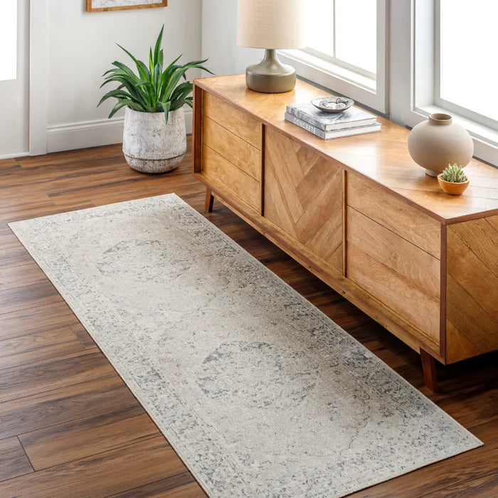 AMAYRA Machine Washable Traditionnal Boho Oatmeal Rug