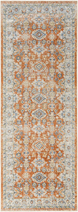 AVNI Machine Washable Traditional Boho Burnt Orange Rug