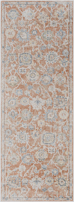 RUBY Machine Washable Traditional Boho Burnt Orange Rug