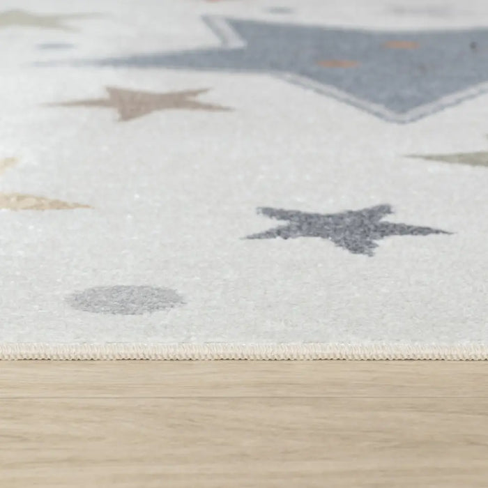 SUPERMAMA Kids Machine Washable Multicolour/Blue/Bedroom Rug Multicolour