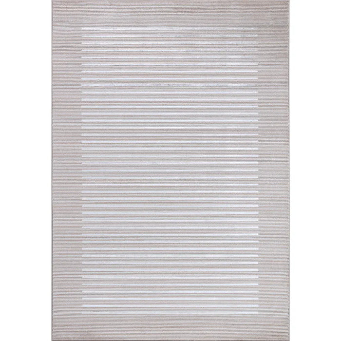 KAYSA Scandi Modern Beige/White Striped Rug