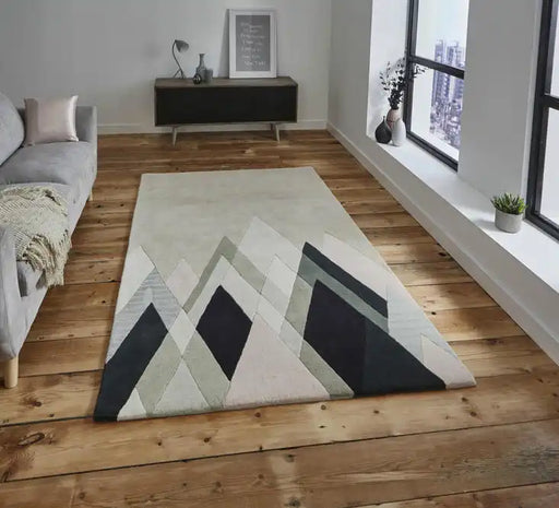 Think Rugs michelle collins mc21 Ivory, Multicoloured Living Room Wool Rug.