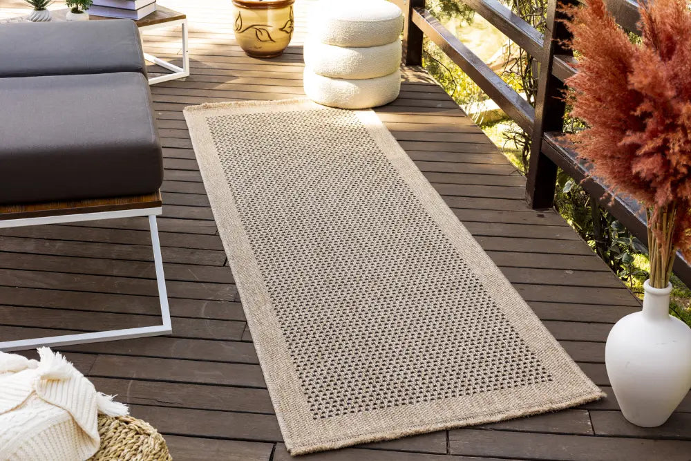 LORI In- & Outdoor Cottage Jute-Look Beige/Brown Rug