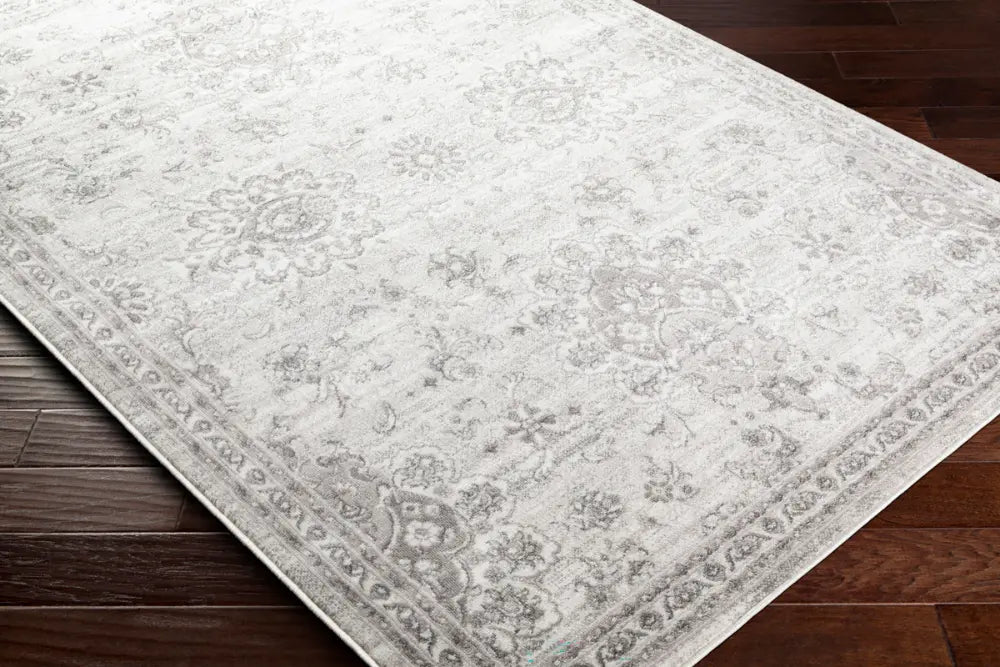 URMI Vintage Traditional Oriental Boho Light Grey Rug