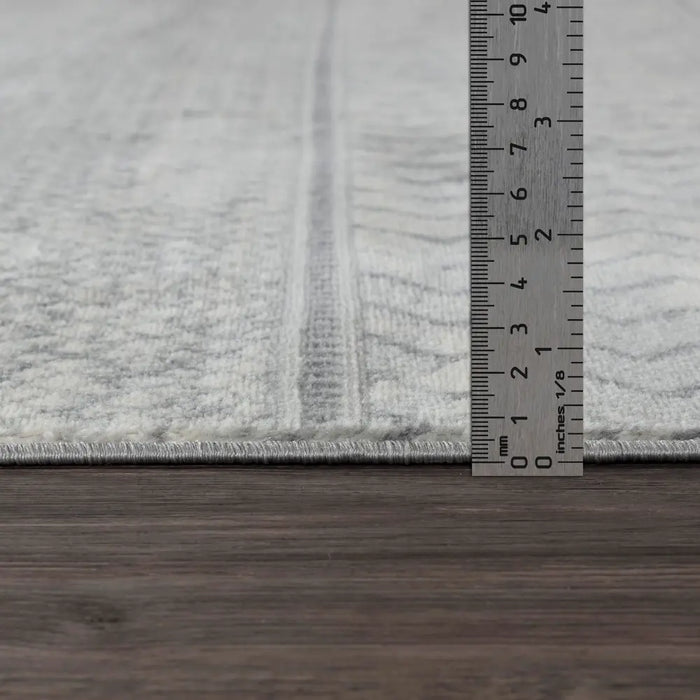 ADELE Scandi Geometric Silver Grey Rug