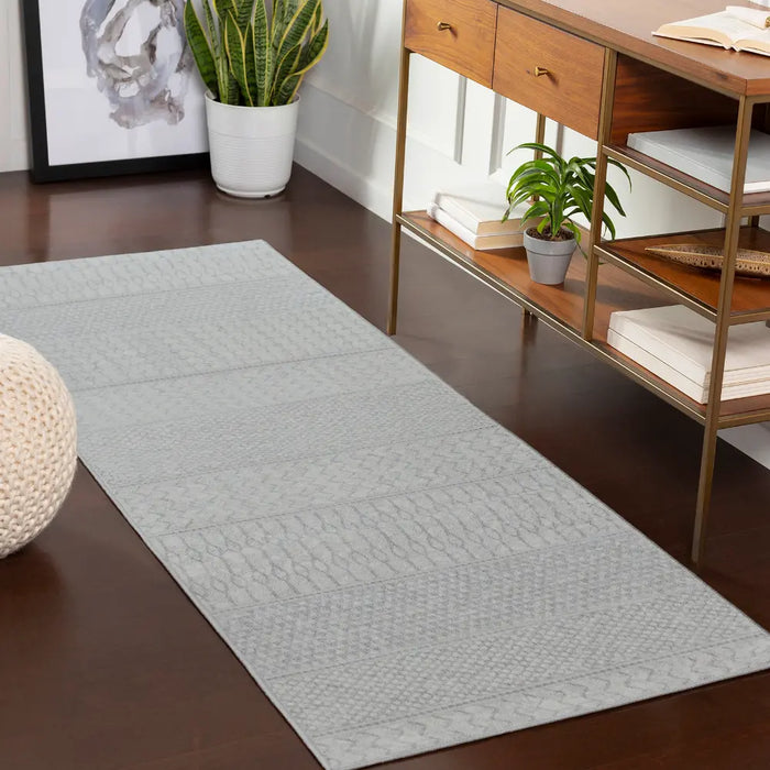ADELE Scandi Geometric Silver Grey Rug