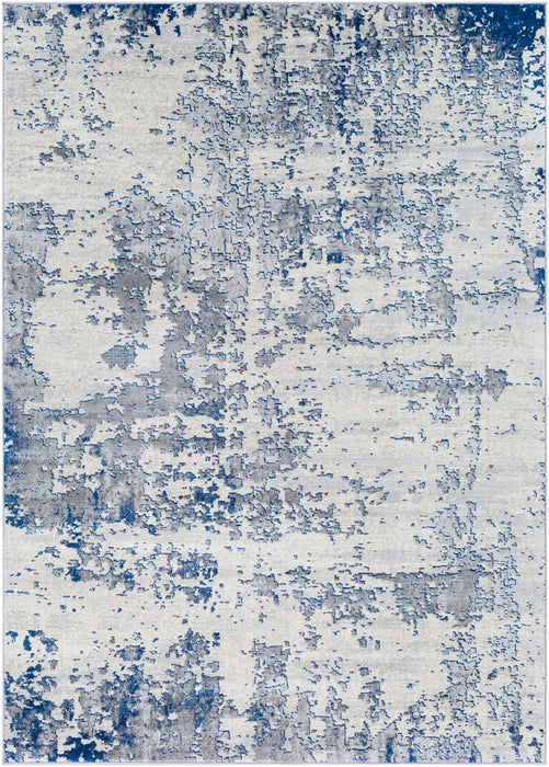 VICTOIRE Abstract Modern Marble Dark Blue Rug