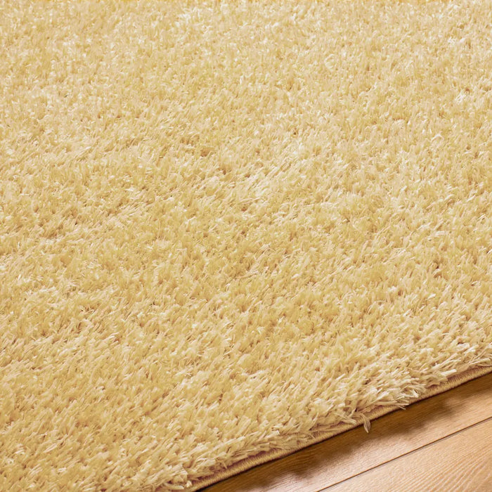 SOSO Shaggy Solid Color Plush Pile Yellow Rug Yellow