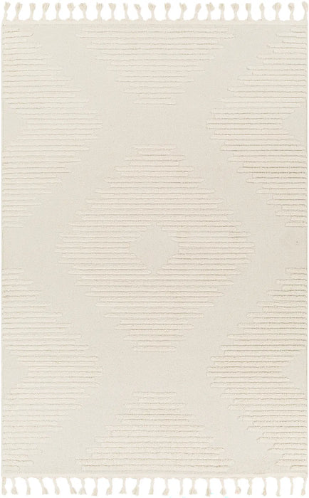 SLOAN Berber High Pile Geometric Ivory Rug
