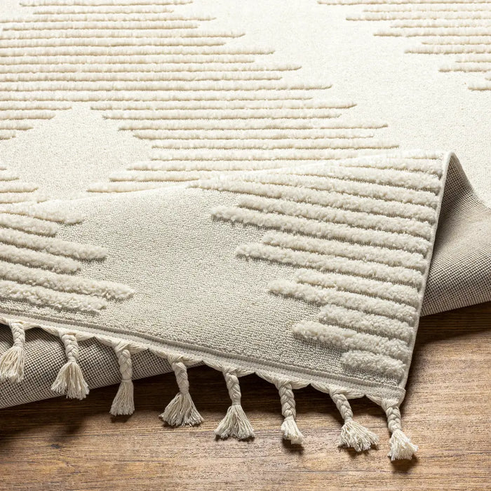 SLOAN Berber High Pile Geometric Ivory Rug