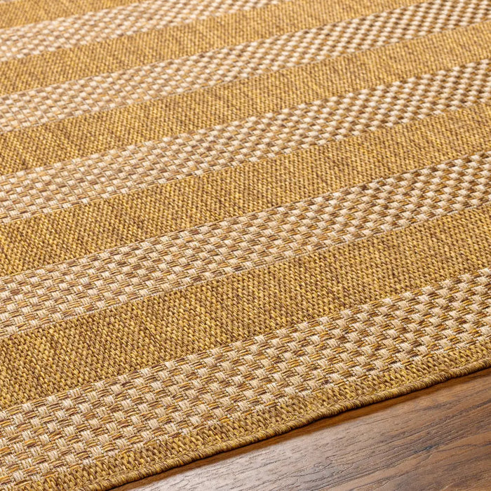BAHATI In- & Outdoor Jute-Look Brown/White Black Striped Rug