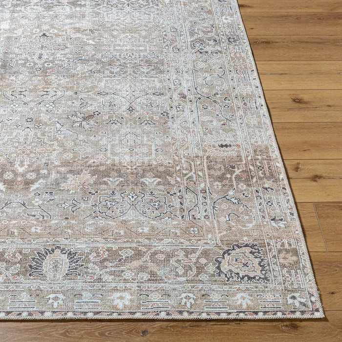 SONILA Our PNW Home x Livabliss Machine Washable Oriental Boho Brown Rug