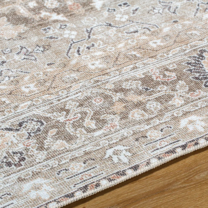 SONILA Our PNW Home x Livabliss Machine Washable Oriental Boho Brown Rug