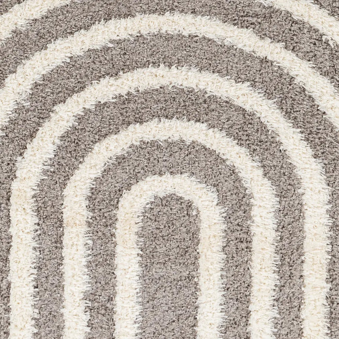 MARAVA Shaggy Modern Plush Pile Charcoal Rug