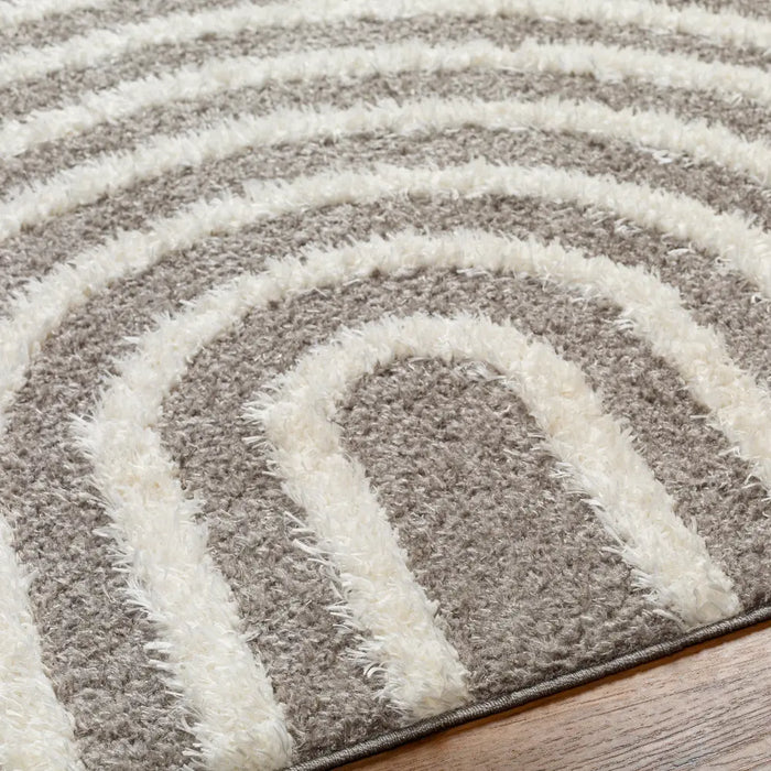 MARAVA Shaggy Modern Plush Pile Charcoal Rug
