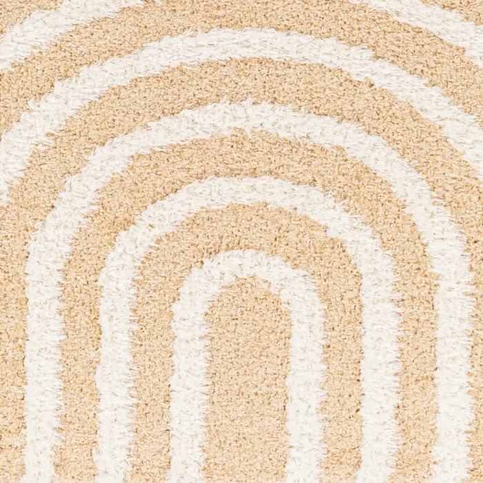 MARAVA Shaggy Modern Plush Pile Light Orange Rug