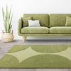 Asiatic canvas 01 reflect Green Living Room Wool Rug.