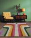 Asiatic romy 01 retro pink Multicoloured, Pink Living Room Geometric Rug.