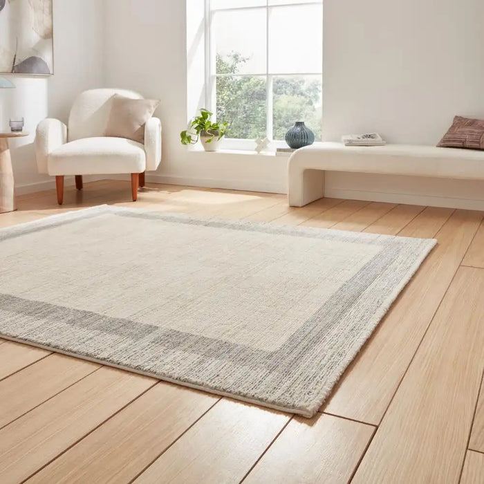 Think Rugs geneva think 01616 beige Beige Living Room Geometric Rug.
