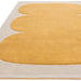 Asiatic canvas 04 sculpt Yellow, Ivory Living Room Wool Rug.