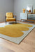 Asiatic canvas 04 sculpt Yellow, Ivory Living Room Wool Rug.