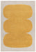 Asiatic canvas 04 sculpt Yellow, Ivory Living Room Wool Rug.
