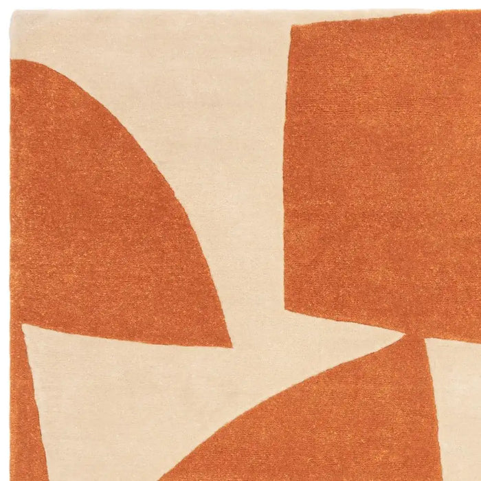 Asiatic romy 05 kite orange Orange Living Room Geometric Rug.