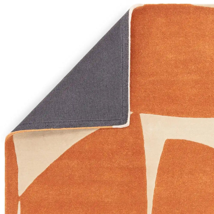 Asiatic romy 05 kite orange Orange Living Room Geometric Rug.