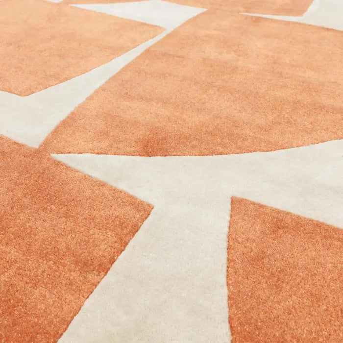 Asiatic romy 05 kite orange Orange Living Room Geometric Rug.