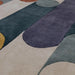 Asiatic romy 08 morse blue Blue, Ivory Living Room Geometric Rug.