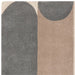 Asiatic romy 08 morse blue Blue, Ivory Living Room Geometric Rug.