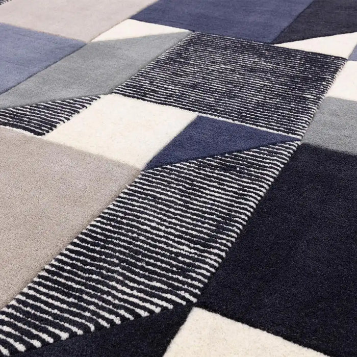 Asiatic matrix asiatic 101 memphis blue Blue Living Room Wool Rug.