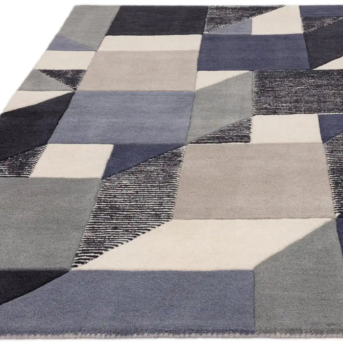 Asiatic matrix asiatic 101 memphis blue Blue Living Room Wool Rug.