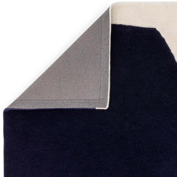 Asiatic matrix asiatic 102 signature indigo Blue, Navy Living Room Wool Rug.