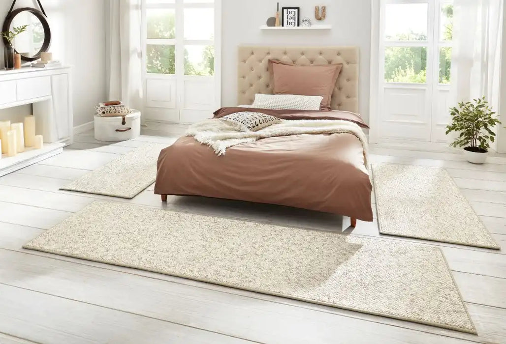 BT Carpet wolly 102843 cream Ivory Living Room Geometric Rug.