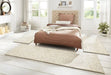 BT Carpet wolly 102843 cream Ivory Living Room Geometric Rug.