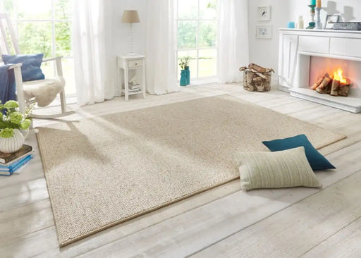 BT Carpet wolly 102843 cream Ivory Living Room Geometric Rug.