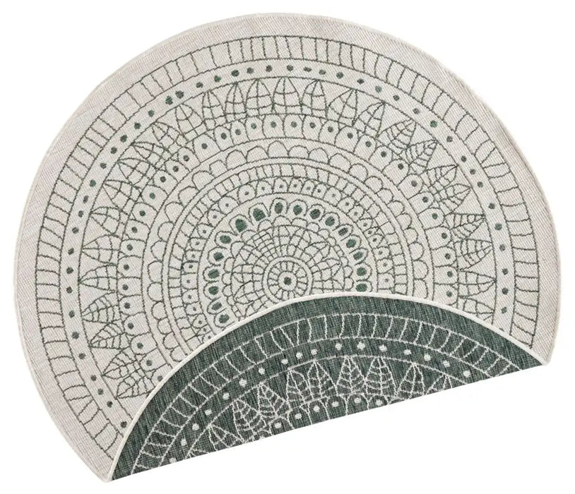 NorthRugs twin reversible circles indoor outdoor 103103 green cream Green, Cream Living Room  Rug.