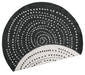  twin reversible circles indoor outdoor 103109 black cream    Rug.