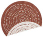 NorthRugs twin reversible circles indoor outdoor 103110 terra cream Orange, Cream Living Room  Rug.