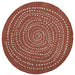 NorthRugs twin reversible circles indoor outdoor 103110 terra cream Orange, Cream Living Room  Rug.