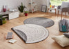 NorthRugs twin reversible circles indoor outdoor 103112 grey cream Grey, Cream Living Room  Rug.