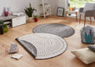 NorthRugs twin reversible circles indoor outdoor 103112 grey cream Grey, Cream Living Room  Rug.