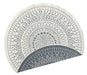NorthRugs twin reversible circles indoor outdoor 103143 grey cream Grey, Cream Living Room  Rug.