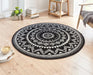 Hanse Home celebration 103441 black Black Living Room Geometric Rug.