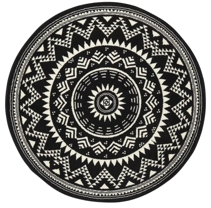 Hanse Home celebration 103441 black Black Living Room Geometric Rug.